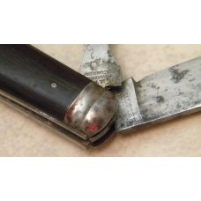 Ulster Knife Co. NY Ebony Wood WWI Knife Fork Spoon Combo