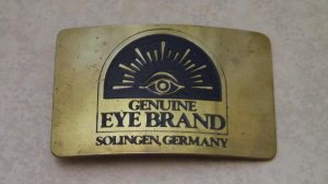 Genuine German Eye Brand Solid Brass Belt Buckle