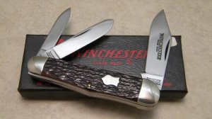Winchester Trademark USA 1988 Bone 3904 Whittler Knife in Box