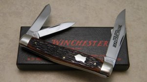 Winchester Trademark USA 1991 Bone 3907 Whittler Knife in Box