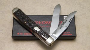 Winchester Trademark USA 1989 Bone 2904 1/2 Trapper Knife in Box