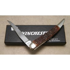 Winchester Trademark USA 1987 Brown Bone Toothpick Knife in Box Winchester Trademark USA 1987 Brown Bone Toothpick Knife in Box