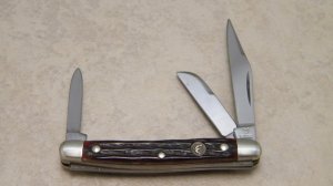 Hen & Rooster Bertram Cutlery Rostfrei Bone Little Stockman Knife