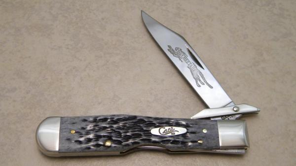 Case XX USA 2002 Black Bone 6111 1/2 L SS Cheetah Knife