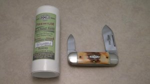 Great Eastern Cutlery Northfield UN-X-LD 2008 Burnt Stag 362208 Sunfish Elephant Toe Knife in Tube