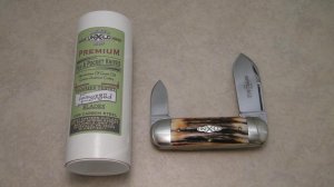 Great Eastern Cutlery Northfield UN-X-LD 2009 Burnt Stag 362209 Sunfish Elephant Toe Knife in Tube
