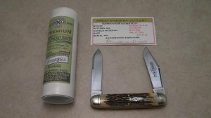 Great Eastern Cutlery Northfield UN-X-LD 2009 Burnt Stag 541209 Long Pull Moose Knife in Tube