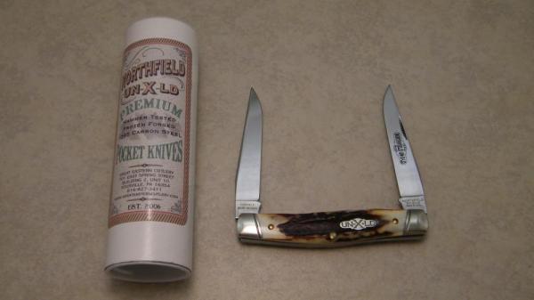 Great Eastern Cutlery Northfield UN-X-LD 2013 Burnt Stag 818213 Muskrat Knife in Tube Great Eastern Cutlery Northfield UN-X-LD 2013 Burnt Stag 818213 Muskrat Knife in Tube