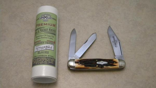 Great Eastern Cutlery Northfield UN-X-LD 2008 Burnt Stag 541308 Big Whittler Knife in Tube Great Eastern Cutlery Northfield UN-X-LD 2008 Burnt Stag 541308 Big Whittler Knife in Tube