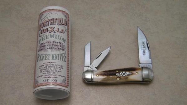 Great Eastern Cutlery Northfield UN-X-LD 2011 Burnt Stag 570311 Wharncliffe Whittler Knife in Tube Great Eastern Cutlery Northfield UN-X-LD 2011 Burnt Stag 570311 Wharncliffe Whittler Knife in Tube