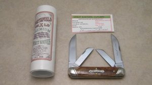 Great Eastern Cutlery Northfield UN-X-LD 2011 Primitive Bone 530411 Large 4 Blade Knife in Tube