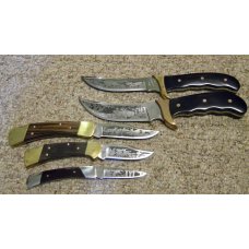 Buck USA 1977 Aurum Etch Knife Set in Wood Display Box 501, 110, 112, Kalinga & Akonua Buck USA 1977 Aurum Etch Knife Set in Wood Display Box 501, 110, 112, Kalinga & Akonua