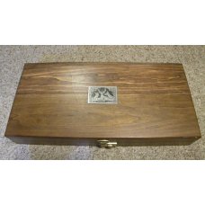 Buck USA 1977 Aurum Etch Knife Set in Wood Display Box 501, 110, 112, Kalinga & Akonua Buck USA 1977 Aurum Etch Knife Set in Wood Display Box 501, 110, 112, Kalinga & Akonua