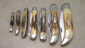 Case XX Stainless USA 4 Dot (1976) Stag Razor Edge 7 Knife Set