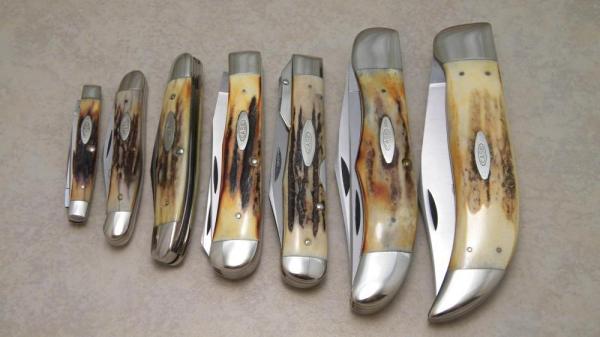 Case XX Stainless USA 4 Dot (1976) Stag Razor Edge 7 Knife Set Case XX Stainless USA 4 Dot (1976) Stag Razor Edge 7 Knife Set