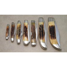 Case XX Stainless USA 4 Dot (1976) Stag Razor Edge 7 Knife Set Case XX Stainless USA 4 Dot (1976) Stag Razor Edge 7 Knife Set