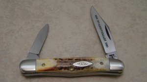 Case XX SS USA 10 Dot (1980) 75th Anniversary Stag 5208 SSP Half Whittler Knife