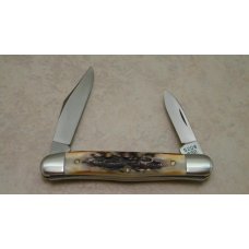 Case XX SS USA 10 Dot (1980) 75th Anniversary Stag 5208 SSP Half Whittler Knife Case XX SS USA 10 Dot (1980) 75th Anniversary Stag 5208 SSP Half Whittler Knife