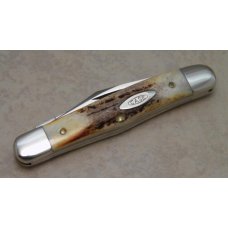 Case XX SS USA 10 Dot (1980) 75th Anniversary Stag 5208 SSP Half Whittler Knife Case XX SS USA 10 Dot (1980) 75th Anniversary Stag 5208 SSP Half Whittler Knife