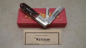 Remington Bullet USA 2008 Red Bone RB473 The Veteran Razor Barlow Knife in Box