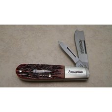 Remington Bullet USA 2008 Red Bone RB473 The Veteran Razor Barlow Knife in Box Remington Bullet USA 2008 Red Bone RB473 The Veteran Razor Barlow Knife in Box