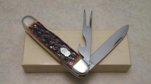 Paul A. Henckels Solingen Germany Bone Take Apart Hobo Knife in Box