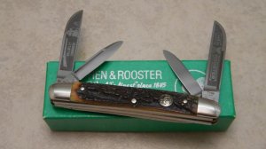 Hen & Rooster Solingen Germany 214DS Stag Hillbilly Congress Knife in Box c.1996