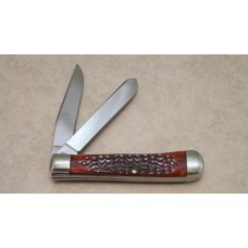 Case XX USA 3 Dot (1977) Red Bone 6254 Trapper Knife Case XX USA 3 Dot (1977) Red Bone 6254 Trapper Knife