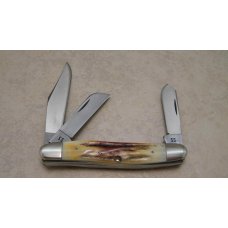 Case XX Stainless USA 2 Dot (1978) Stag 5347 HP SSP Red Etch Stockman Knife Case XX Stainless USA 2 Dot (1978) Stag 5347 HP SSP Red Etch Stockman Knife