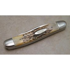 Case XX Stainless USA 2 Dot (1978) Stag Red Etch Muskrat Knife Case XX Stainless USA 2 Dot (1978) Stag Red Etch Muskrat Knife