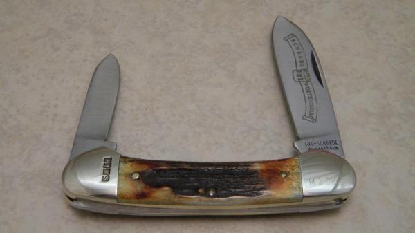 Schrade Wostenholm IXL Sheffield England Stag Canoe Knife Schrade Wostenholm IXL Sheffield England Stag Canoe Knife