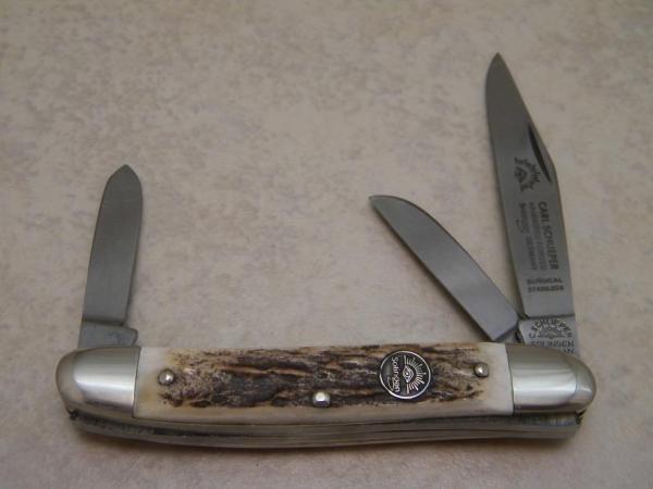 Carl Schlieper Solingen Germany German Eye Stag SS-DS Stockman Knife
