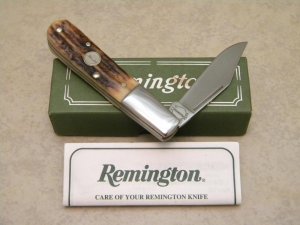 Remington USA Stag 18697 Barlow Knife in Box