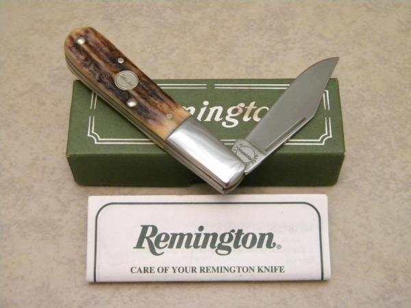 Remington USA Stag 18697 Barlow Knife in Box Remington USA Stag 18697 Barlow Knife in Box