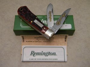 Remington USA Cartridge Bone Mini Trapper Knife 1999 ATA Grand American in Box