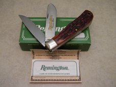 Remington USA Cartridge Bone R1128 Trapper Knife 1999 ATA Grand American in Box Remington USA Cartridge Bone R1128 Trapper Knife 1999 ATA Grand American in Box