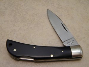 Case XX USA 3 Dot (1977) Slick Black 21051 LSSP Lockback Knife