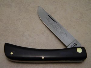 Case XX Stainless USA 9 Dot (1971) Slick Black 2138 LSS Linerlock Sod Buster Knife