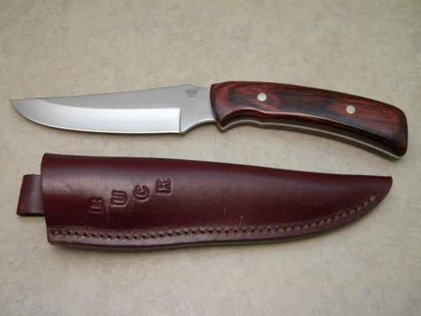 Buck 470 USA Wood Fixed Blade Sheath Knife Limited Production 1997 Buck 470 USA Wood Fixed Blade Sheath Knife Limited Production 1997