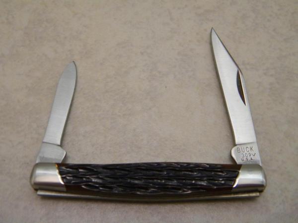 Buck 309 USA Jigged Bone 2 Blade Stockman Knife c.1989 Buck 309 USA Jigged Bone 2 Blade Stockman Knife c.1989