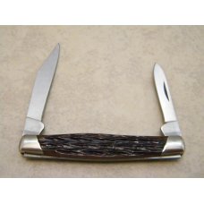 Buck 309 USA Jigged Bone 2 Blade Stockman Knife c.1989 Buck 309 USA Jigged Bone 2 Blade Stockman Knife c.1989