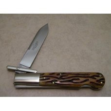 Schatt & Morgan Titusville PA. Bone 04121L ATS-34 Swing Guard Lockback Knife c.2007 Schatt & Morgan Titusville PA. Bone 04121L ATS-34 Swing Guard Lockback Knife c.2007