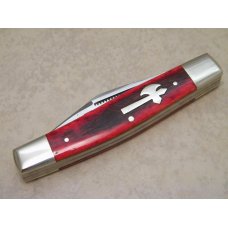 Fight'n Rooster Frank Buster & Son Germany Red Bone Marines Stockman Knife c.2005 Fight'n Rooster Frank Buster & Son Germany Red Bone Marines Stockman Knife c.2005