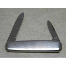 Hen & Rooster Solingen Stainless Fancy Metal 2 Blade Pen Knife c.1970's 