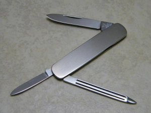 Hen & Rooster Solingen Stainless Bertram Germany Fancy Metal Lobster Knife c.1970's 
