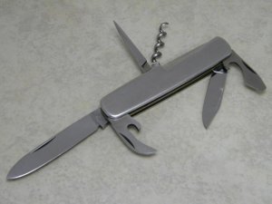 Hen & Rooster Solingen Stainless Carters Germany Fancy Metal Utility Camp Knife c.1960-1983 