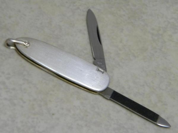 Hen & Rooster Solingen Stainless Germany Fancy Sterling Silver Lobster Fob Knife c.1970's Hen & Rooster Solingen Stainless Germany Fancy Sterling Silver Lobster Fob Knife c.1970's