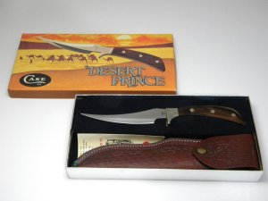 Case XX SS USA 8 Dot (1982) Wood Desert Prince Fixed Blade Sheath Knife in Box