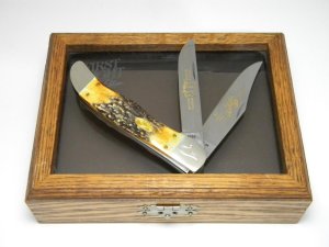 Case XX SS USA 2 Dot (1988) Stag 5265 Folding Hunter Knife First Flight Commemorative 1903 in Box