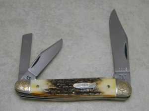 Case XX SS USA 7 Dot (1983) Stag 5380 Scrolled Bolsters Whittler Knife